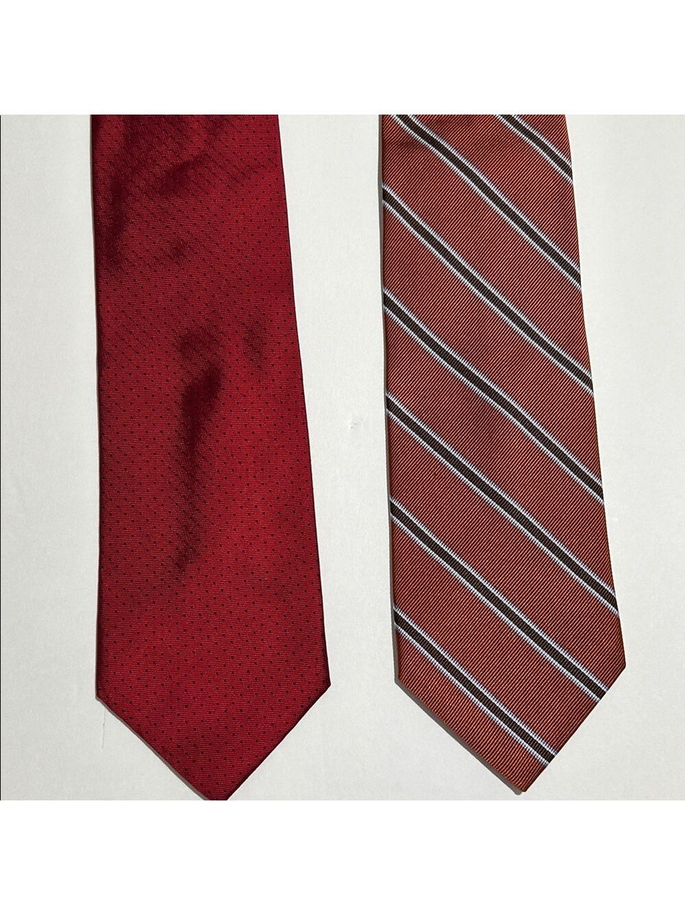 Jos. A. Bank Elegant Red and Brown Men's Ties Set of 2. Executive Collection.